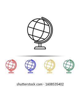 globe multi color style icon. Simple thin line, outline vector of school icons for ui and ux, website or mobile application