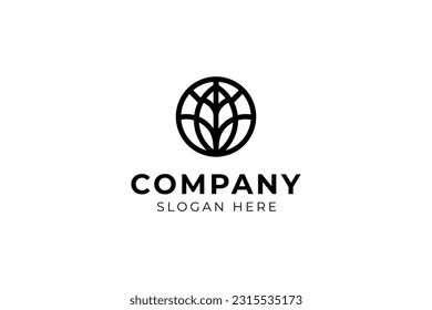 Globe nature logo icon design vector