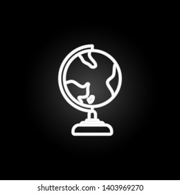 Globe neon icon. Elements of education set. Simple icon for websites, web design, mobile app, info graphics