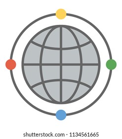 
Globe with network connections symbolising global network
