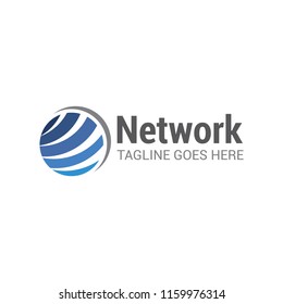 globe network internet log icon vector template