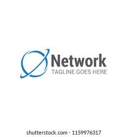 globe network internet log icon vector template