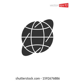 Globe Nework Icon Design Vector