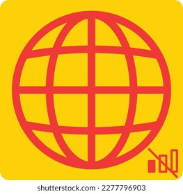 Globe No internet connection. Wireless connectivity disconnect, error connection wifi. Annoyed people and unpluged computer vector illustration. Bad signal wifi wireless web page on screen
