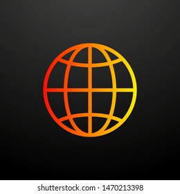 globe nolan icon. Elements of science set. Simple icon for websites, web design, mobile app, info graphics