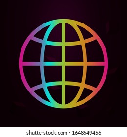 icono de estilo globo nolan. Línea delgada simple, contorno vectorial de iconos de navegación para ui y ux, sitio web o aplicación móvil