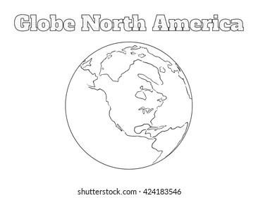 Globe North America view