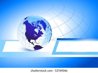 Globe on Resumen fondo empresarial Ilustración original
