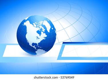 Globe auf abstraktem Geschäftshintergrund - Originalillustration