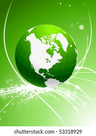 Globe auf abstraktem Hintergrund - Originalillustration
