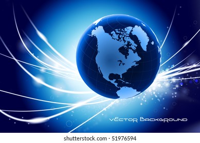 Globe on Resumen Fondo de luz moderna Resumen Ilustración original