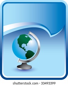 globe on blue rip curl background