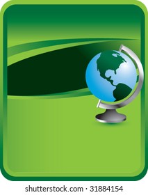 globo sobre fondo verde