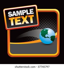 globe on halftone template background