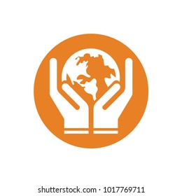 Globe On Hand Icon