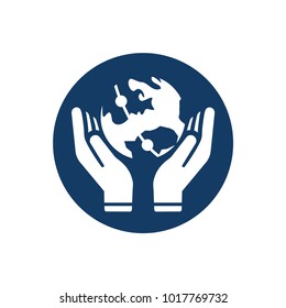 Globe On Hand Icon