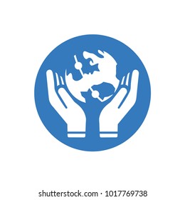 Globe On Hand Icon