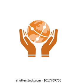 Globe On Hand Icon