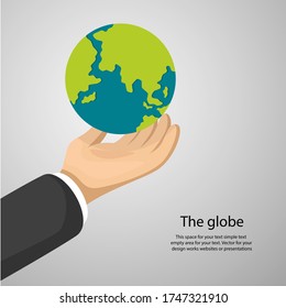 Globo a mano en un estilo sencillo y moderno con espacio vacío para tu texto. vector de concepto de negocio y finanzas para su trabajo de diseño, presentación, sitio web u otros.