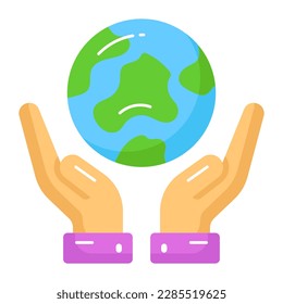 globo en manos humanas que representa el concepto de salvar el mundo, icono del día mundial de la Tierra