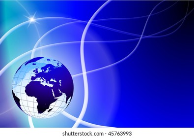 Globe auf hellrosa Hintergrund - Original-Vektorgrafik
