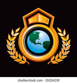 globe on royal crest