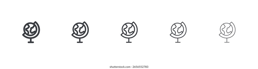 Globus auf einem Ständer Symbol einfache Illustration Logo Kunst