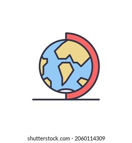 Globe on Stand vector concept colored icon or logo element