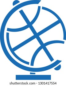 globe on the stand, vector image