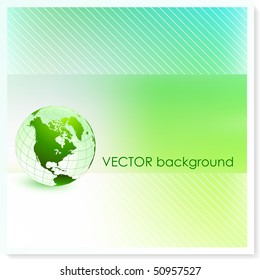 Globe on Vector Background Original Illustration