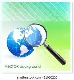 Globe on Vector Background Original Illustration