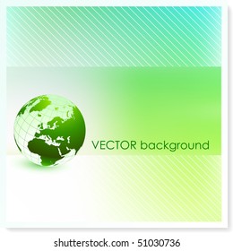 Globe on Vector Background Original Illustration