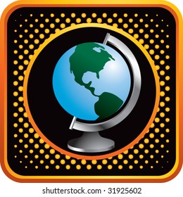 globe on web button