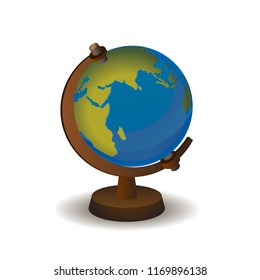 the globe on a white background

