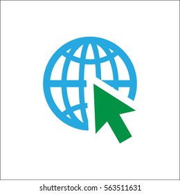 globe on white background