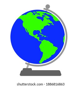 Globe on a white background. Vector illustration.