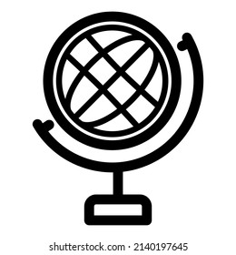 Globe One line art icon design illustration with editable stroke