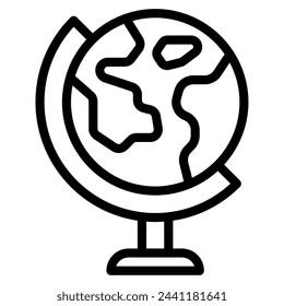 Globe Online learning icon illustration