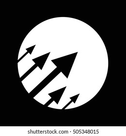 globe orbit arrow icon illustration design