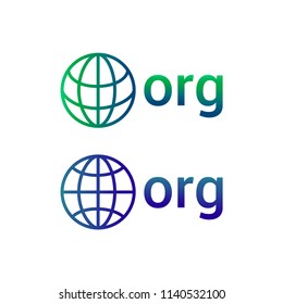 globe org. Colorful logo concept