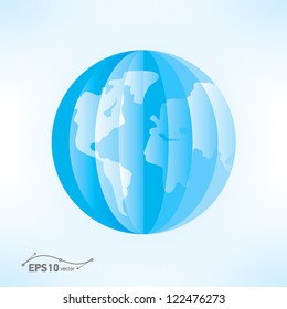 globe origami 3d paper