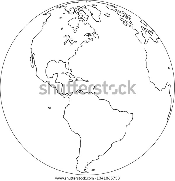 Globe Outline America Infographic Stock Vector (Royalty Free ...