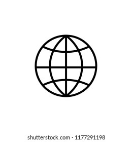 globe outline icon