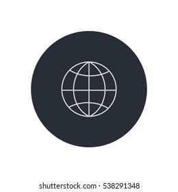 globe outline icon illustration, can be used for web and mobile design