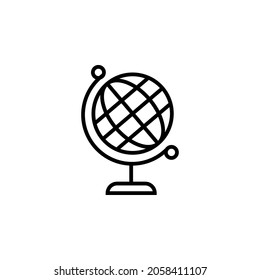 Globe With Outline Icon Vector