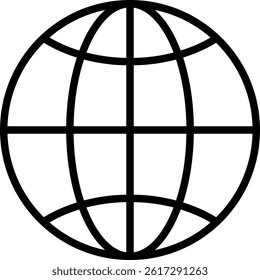 Globe Outline icon vector illustration 
