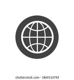 Globe With Outline Style Icon
