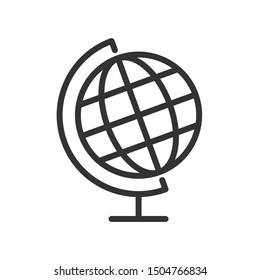 globe outline ui web icon. globe vector icon for web, mobile and user interface design isolated on white background