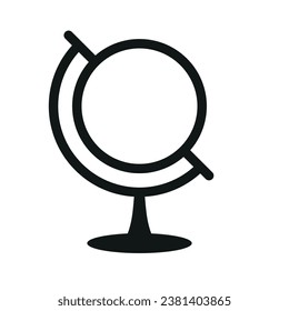 Globe outline vector icon, linear style sign isolated on white background. Editable stroke design