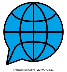 Globe Patch V70 Patch Streetwear, Urban Design Blue and White Colors Patch Commercial Use